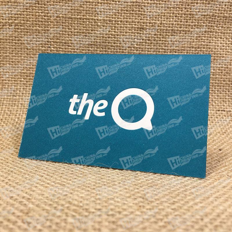 Letterpress The Q Business Cards With Pantone Ink Printing